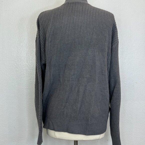 Love for Humanity Couture Womens Knit Cardigan Gray Sweater Size XL - Picture 3 of 7